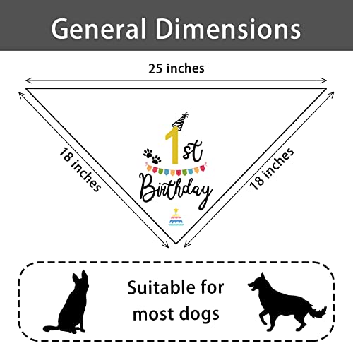 Dog Birthday Bandana Dog Birthday Party Supplies Pet Dog Lover Gifts Happy Birthday Dog Triangle Scarf For Pet Dog Puppy 1St Birthday Party Decoration #TOP5