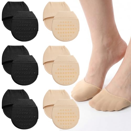 6 Pairs No Show Toe Cover Socks for Women