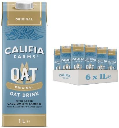 Califia Farms Oat Barista Blend with Calcium - Dairy Free, Lactose Free, Vegan (6 x 1L)