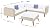 SAFAVIEH Outdoor Collection Analon Wicker Cushion Sectional Set PAT7716B-3BX, Beige/White