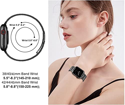 Bracelet maillons intégrés Apple Watch acier boucle moderne 45mm - 6