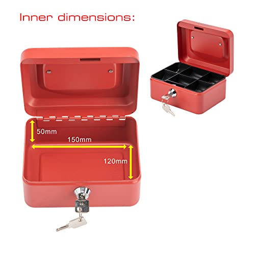 Sterling Locks 701972 Geldkassette, rot