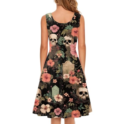 Image of TOADDITDO Womens Summer Sleeveless Tank Dress with 2 Side Pockets XS-4XL Plus Size