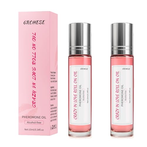 Peehss Crazy in Love Roll on Oil - Pheromone Perfume Crazy in Love Perfume for Women Pheromone Oil for Women To Attract Men Portable Roll-On Fragrance(2 PCS)