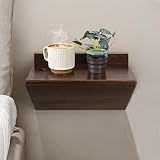 Sivapleso Floating Nightstand Wall Mounted, Wood Floating Shelves Bedside Tables Desk for Living Room, Bedroom, Kitchen, Office, 13''L x 7''W