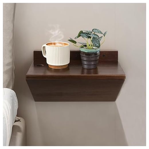 Sivapleso Floating Nightstand Wall Mounted, Wood Floating Shelves Bedside Tables Desk for Living Room, Bedroom, Kitchen, Office, 13''L x 7''W
