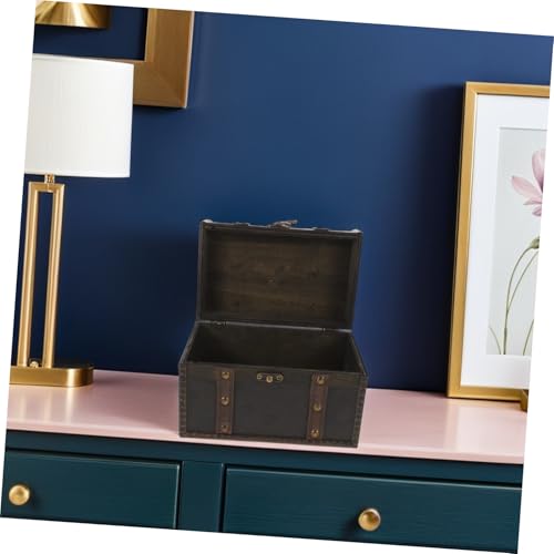 Boîte de rangement décorative salon coffre en bois rustique LIFKOME pour chambre - 5