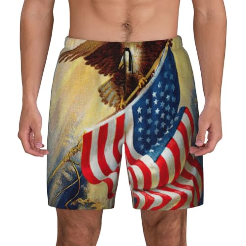 Maillot de bain pour homme avec doublure motif aigle américain