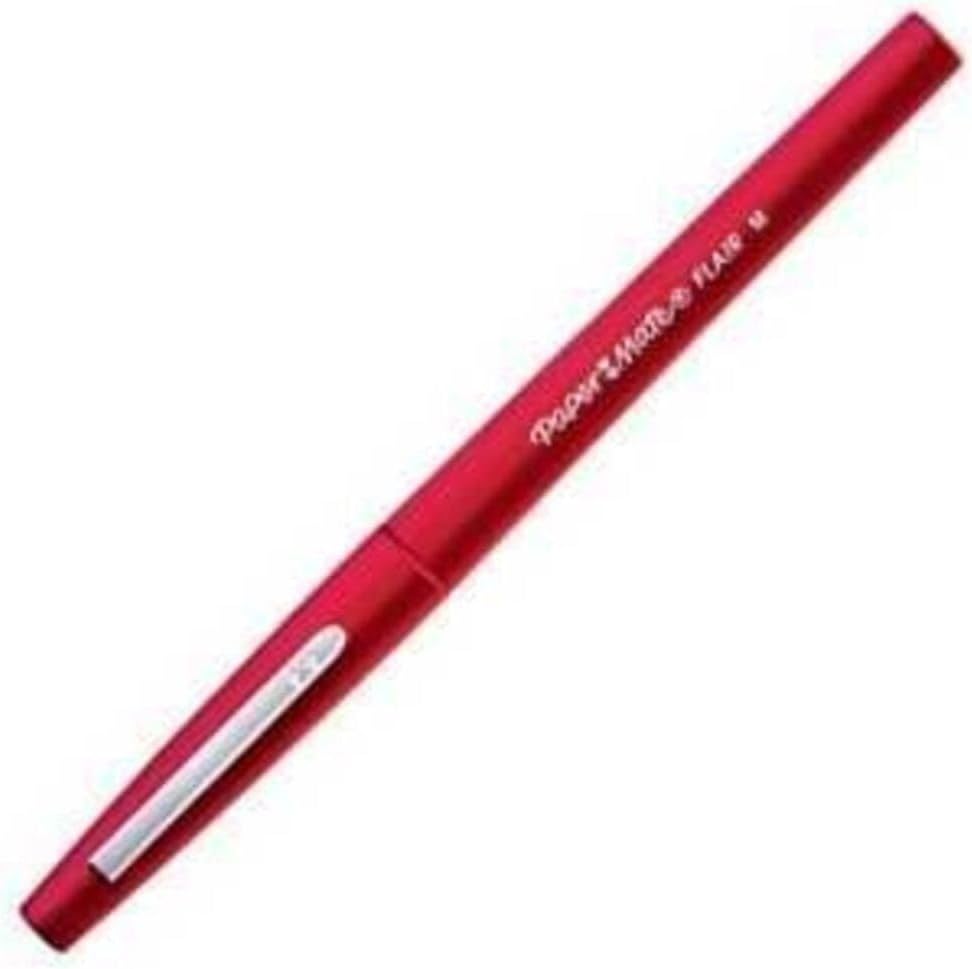 Papermate Flair fineliners (Medium, Red, Water-based ink, Metal)