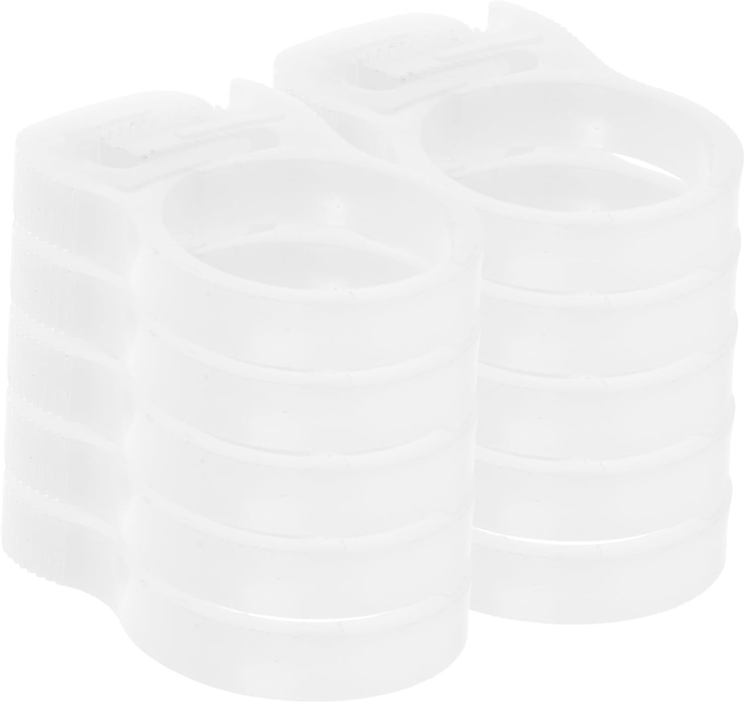 Mobestech 10pcs Plastic Hose Clamps for Secure Fastening of Drip Irrigation Tubes for Tubular Objects Fits Easy to Install and Reusable