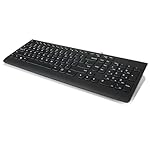 Lenovo 300 USB Keyboard, Wired, Adjustable Tilt, Ergonomic, Windows 7/8/10, GX30M39655, Black