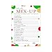 Christmas Party Game Word Scramble Card (25 Pack) Great for Holiday Parties, Family Gatherings, Festive Events Red, Green and Gold