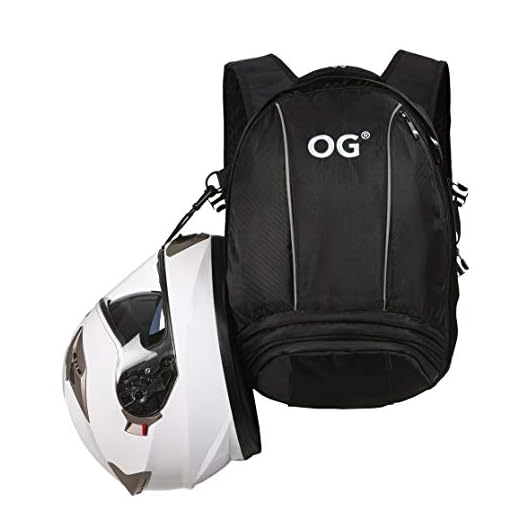 OG Online&Go Mochila Moto Negra de 25-35L, Bolsa Portacascos, Correa Casco Moto, Mochila Antirrobo Impermeable, Portátil, Reflectante