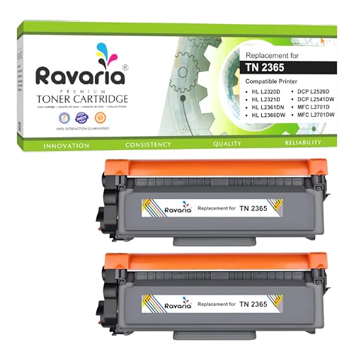 Image of TN 2365 Toner Cartridge Compatible for Brother Printer HL- L2320D, L2321D, L2361DN, L2366DW, DCP-L2541DW, L2520D, MFC-L2701D, L2701DW (TN 2365 Toner Pack of 2)