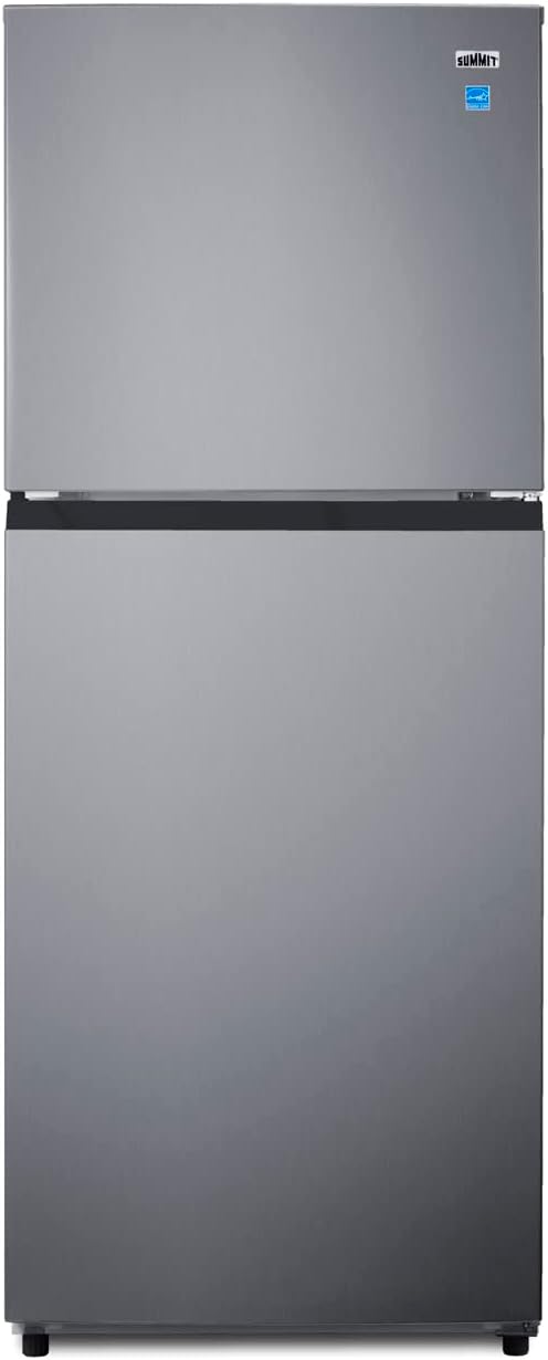 Summit Appliance FF1088WIM 24" Wide Top Mount Refrigerator-Freezer with Icemaker, 10 cu.ft, Defrost Type, Stainless Steel Look, Frost-free Operation, ADA Compliant, Interior Light (White)