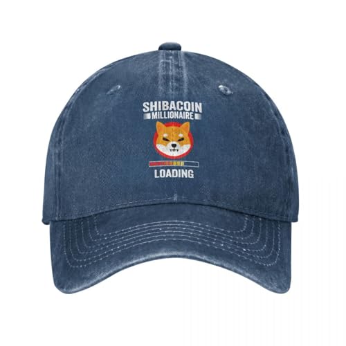 OAUMJIIL retrò Shiba Inu Coin Millionaire $Shib Token Baseball Caps Distressed Cotone Sun cap SHIB Millionaire Outdoor Hat
