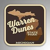 JB Print Warren Dunes State Park Explore Wanderlust Camping Hiking Vinyl Decal Sticker Car Waterproof Car Decal Bumper Sticker 5'