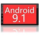 Binize Double Din Android 9.1 Car Stereo with GPS 7 Inch Touch Screen Car Radio Bluetooth Head Unit HD Multimedia,Navigation/WiFi,iOS&Android Phone Mirror Link,Support Backup Camera Input(2G +16G)