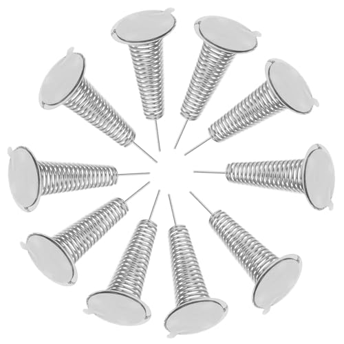 50 Bases de resorte de hierro adhesivas color plata para proyectos de manualidades en el aula