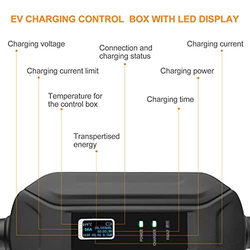 Shentec Type 2 EV Chargeur Voiture électrique Portable, Câble Commutable pour Borne de Recharge de Véhicule électrique 6-16A, 5M Cable Type 2, Certification TÜV et CE IEC 62196-2 Prise Euro Schuko – Image 6