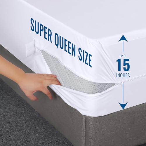 image for Utopia Bedding Zippered Mattress Encasement Super Queen, 100% Waterpro