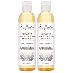 SheaMoisture Body Skin Care, Daily Hydration Body Oil with Virgin Coconut Oil & Shea Butter, Soften & Restore Radiant Healthy Glow to Dull Skin, Paraben Free