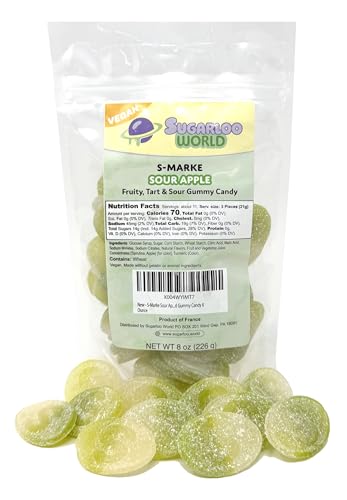 Swedish Candy S-Marke Sour Apple Gummy Candy, Swedish Sour Candy