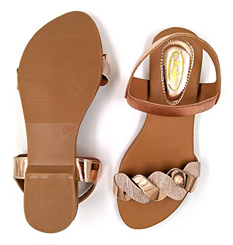 ZaHu Women flats sandals girls stylish fancy flat fashion sandals ladies footwear sandals flat sandal for women and girls - Image 3