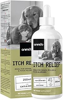 Herbal Cat and Dog Itchy Skin Relief Liquid - 250ml - Add Drops to Food/Water - Long Term Itchy Dog Skin Relief - 100% Natural Itchy Skin and Hot Spot Relief Drops for Dogs & Cats - Nourishes Skin