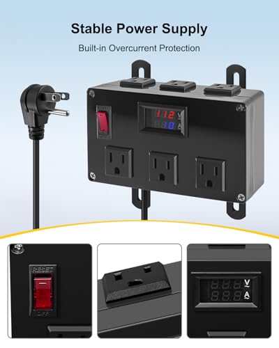 Regleta de alimentación para gabinete multimedia 125V 15A GMURA AC1031 con 6 tomas miniatura 2
