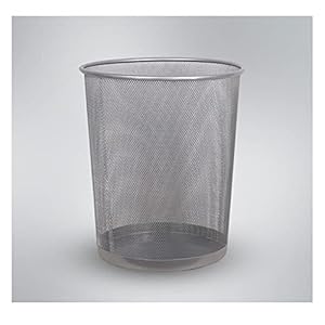 Vuilnisbakken Zilveren kantoor vuilnisbak zonder deksel prikkeldraad afvalpapier mand sterke en duurzame papier mand…