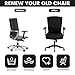 Office Chair Covers Set, Stretch Seat Covers for Chairs Cushion, Computer Chair Cover with Armrest Covers, Gaming Chair Cover Accessories Slipcovers Pads Office Cushion Backrest(Black)