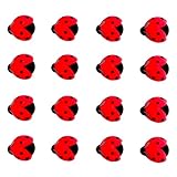 PhilaeEC 16 PCS Edible Ladybug Icing Cake Decoration Candy Sprinkle Cupcake Topper Ice Cream Cookies Frosting Decoration