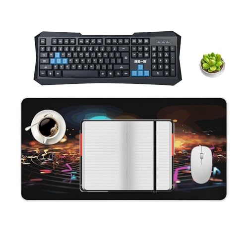 Colorful Music Notes Desk Mat Non-Slip Large Mouse Pad miniatura 4