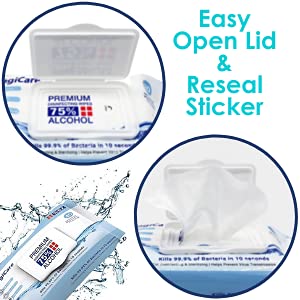 Magicare Hand Sanitizer Wipes (4-80Ct Packs) - Disposable 75% Alcohol Wipes - Unscented Sanitizing Wipes For Home, Travel, Classroom, Camping, Etc - Four, 80Ct Hand Wipes Soft Packs (320Pcs) #TOP6