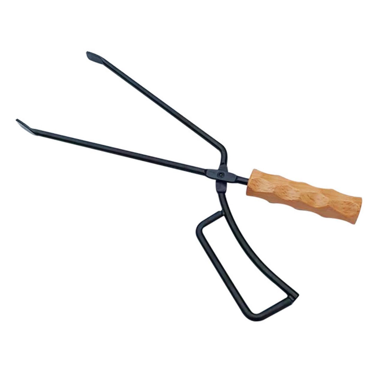SHINEOFI Pinze Caminetto per Barbecue Outdoor con Manico Isolante Pinze Lunghe per Carbonella e Tronchetti Strumento Multiuso Antiscottatura per Campeggio e Falò