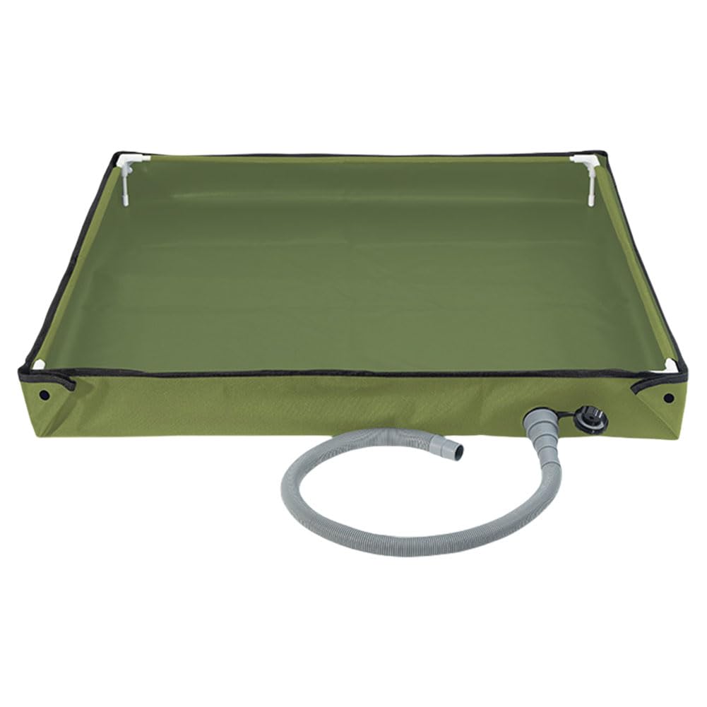 camping ducha portátil con manguera de drenaje base de ducha plegable para exteriores playa RV animales