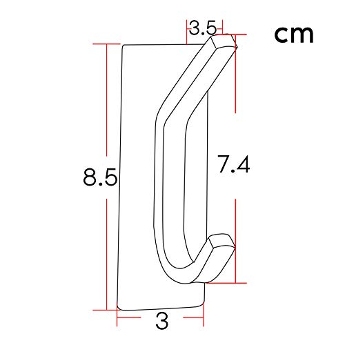 YIGII Towel Hook/Adhesive Hooks - Wall Hooks for Coat/Robe/Towels Stick on Bathroom/Kitchen 4-Pack, Stainless Steel