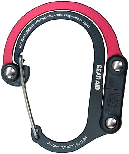 Gear Aid HEROCLIP Mosquetón con Clip y Gancho (Mediano) para Camp...