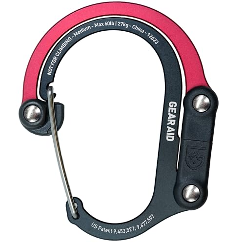 Image of GEAR AID HEROCLIP 360 Swivel Carabiner Gear Clip and Hook (Medium) for Camping, Backpack, Suitcases and Garage Organization