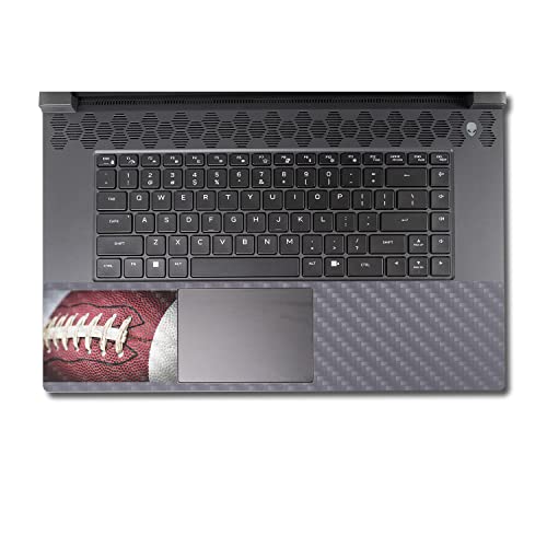 Image of MightySkins Carbon Fiber Skin Compatible With Alienware M17 R5 (2022) Full Wrap Kit - Football Laces | Protective Durable Textured Carbon Fiber Finish | Easy To Apply & Change Styles | Made in the USA