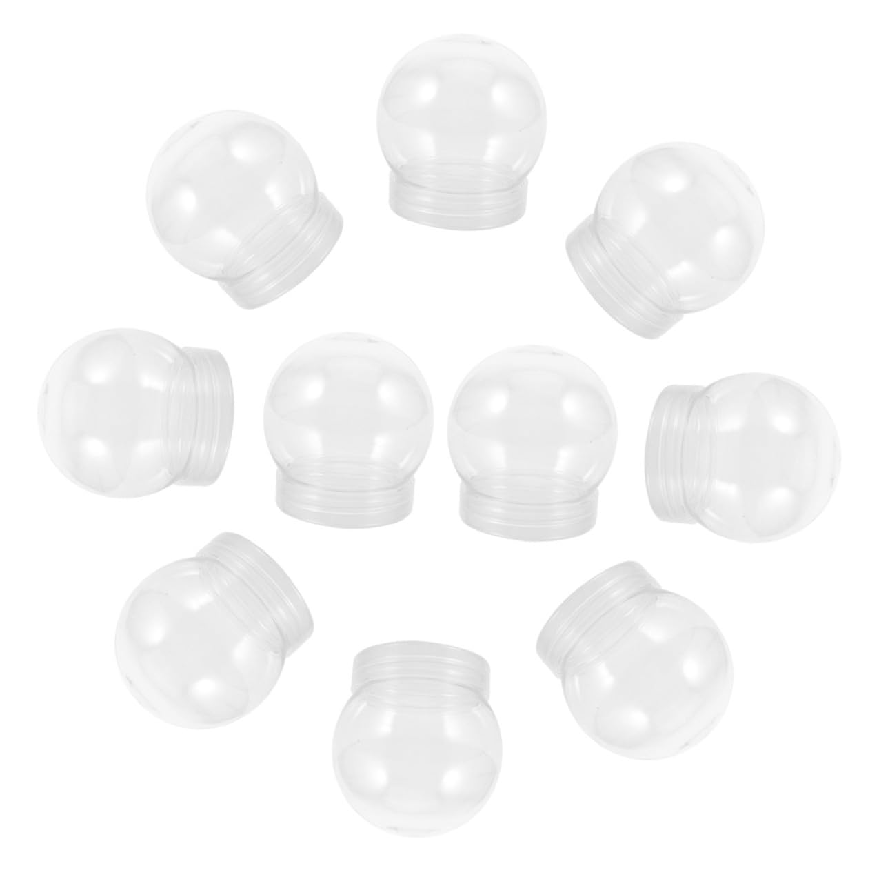 Hemobllo 24 Pezzi Globetti di Neve in Plastica Trasparente 270ml per Globi di Neve Fai da Te Leggeri e Compatti per Lavoretti Artigianali Natalizi