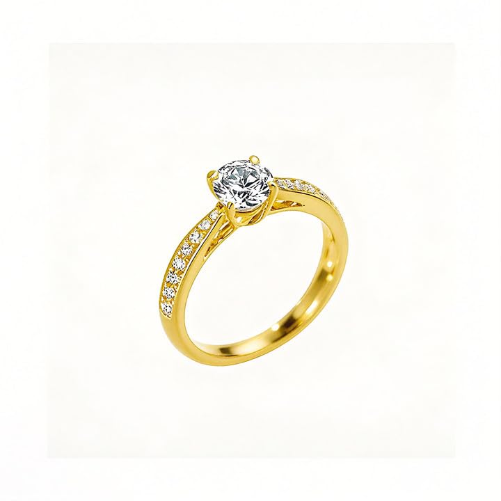 Moissanite Personalized Engagement Ring Rounded Diamond Ring S925 Sterling Silver Custom Vintage Ring Gift for Women3