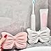 Bow Toothbrush Holder, Cute Ceramic Toothbrush Holder, Bow Personalized Decoration, Ceramic Bow Shaped Toothbrush Holders, Bathroom Countertop Accessories, for Bathroom Home(Pink)