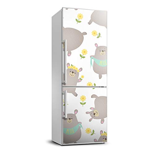 Autocollant frigo 70x190cm Tulup sticker décoration cuisine motif ours - 2