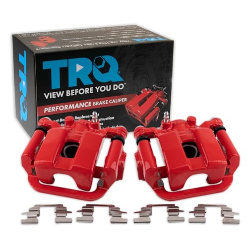 Image of TRQ Performance Rear Driver and Passenger Side Brake Caliper Set Compatible with 03-04 Infiniti G35 with Single Piston Calipers 05 G35 All Wheel Drive 03-05 Nissan 350Z with Single Piston Calipers