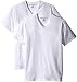 Kenneth Cole New York Men's Superfine Cotton V-Neck T-Shirt, White, Medium (Pack of 2)