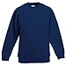 Price comparison product image Fruit of the Loom Unisex Kids Raglan Classic Sweater, Navy, 9-11 Years (Manufacturer Size:32)