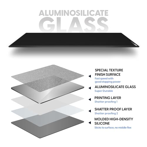 Image of Pulsar Gaming Gears Superglide Pad v3 Type-S - Alumino-Silicate Glass Gaming Mouse Pad, Soft R-Edge, Anti-Slip Silicone Base 500mmx450mm (XLE, Black)