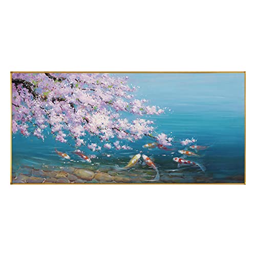 Peinture à l'huile fleur de cerisier pour allée murale et chambre